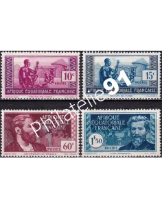 A.E.F., n° 191 à 194 charnière, timbres colonies françaises