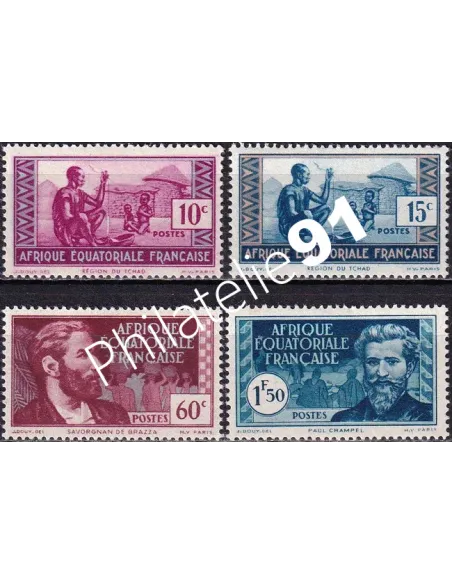 A.E.F., n° 191 à 194 charnière, timbres colonies françaises