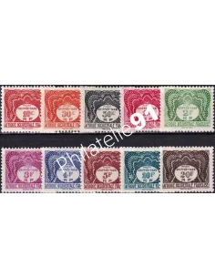 A.O.F., Taxe n° 1 à 10 charnière, timbres colonies françaises