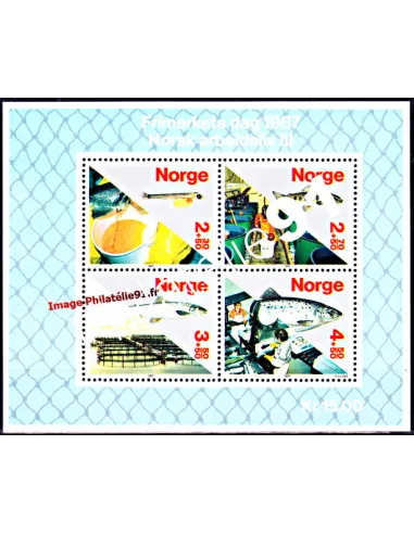 Timbres de Norvège - BF n° 8 - POISSONS