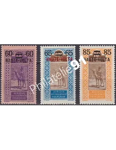 Timbres de Haute-Volta n° 21 à 23, collection timbres Colonies.