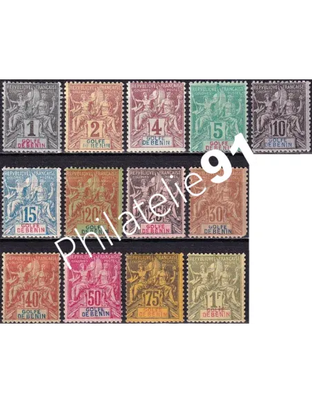 BENIN, n° 20 à 32 charnière, timbres des colonies françaises