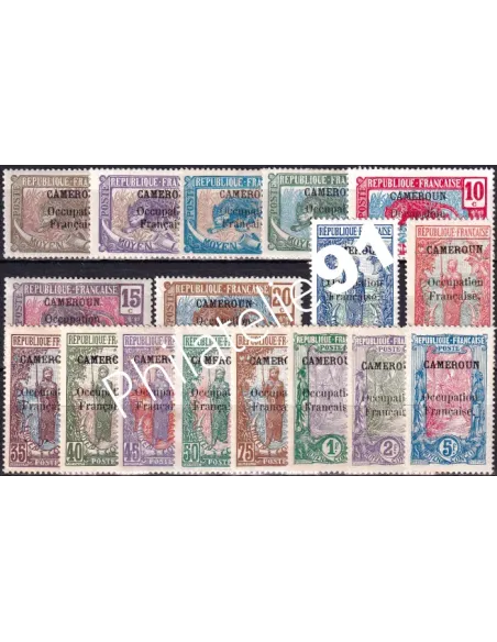 Cameroun, n° 67 à 83 charnière, timbres colonies francaises