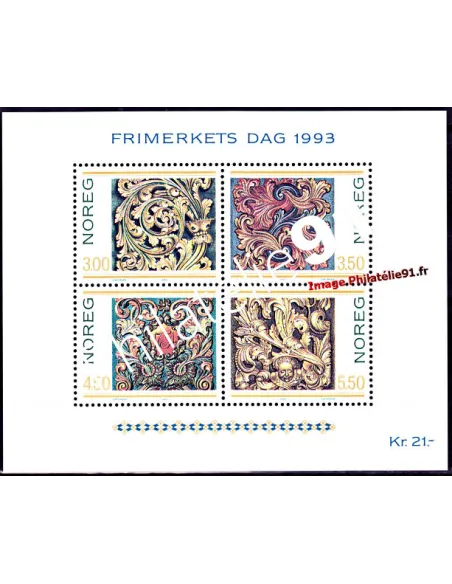 Timbres de Norvège - BF n° 20 - ART