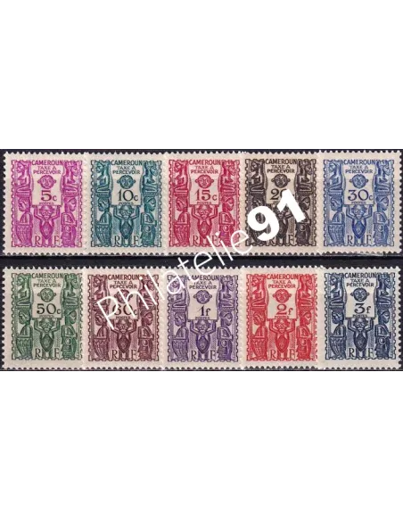 Cameroun, Taxe n° 14 à 23 charnière, timbres colonies francaises
