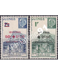 Timbres de GUINEE n° 185 -186, collection timbres Colonies françaises
