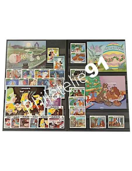 Lot de timbres et BF Thématique Disney,  timbre Monde