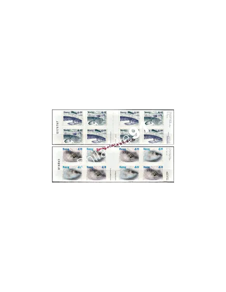 2 Carnets de Timbres de Norvège n° 1259 et 1307 - Thème : POISSONS