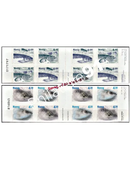 2 Carnets de Timbres de Norvège n° 1259 et 1307 - Thème : POISSONS