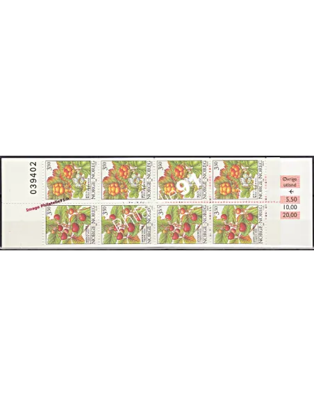 Carnet de Timbres de Norvège n° 1161 - Thème : FRUITS.