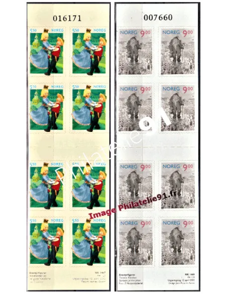2 Carnets de Timbres de Norvège n° 1375 et 1376 - Thème : CONTES.