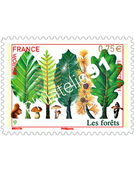 Timbre autoadhésif d'entreprise - Les forets - EUROPA 2011