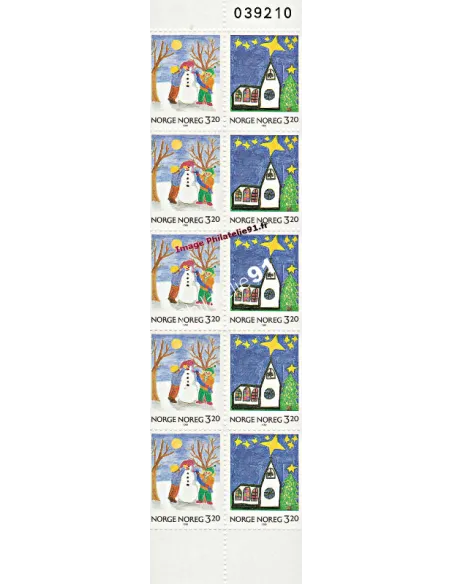 Carnet de Timbres de Norvège n° 1013 - Thème : NOEL.