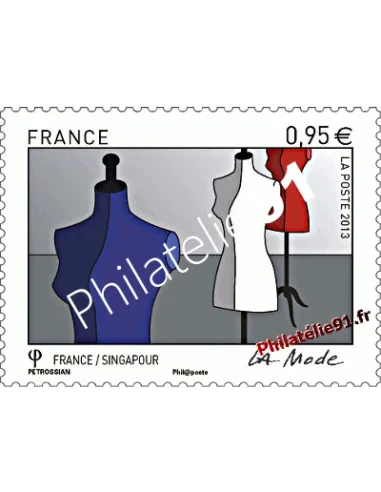 Timbre de France n° 4826 - Émission commune France-Singapour. La mode