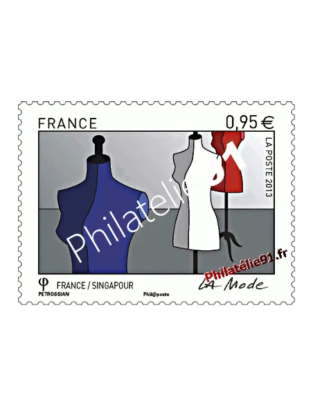 Timbre de France n° 4826 - Émission commune France-Singapour. La mode