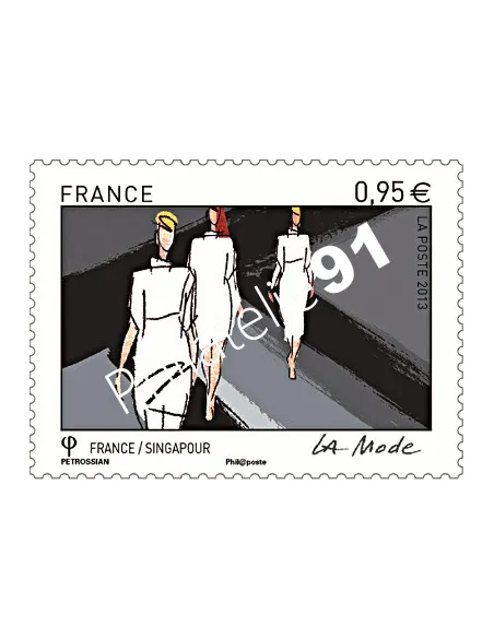 Timbre de France n° 4827 - Émission commune France-Singapour. La mode