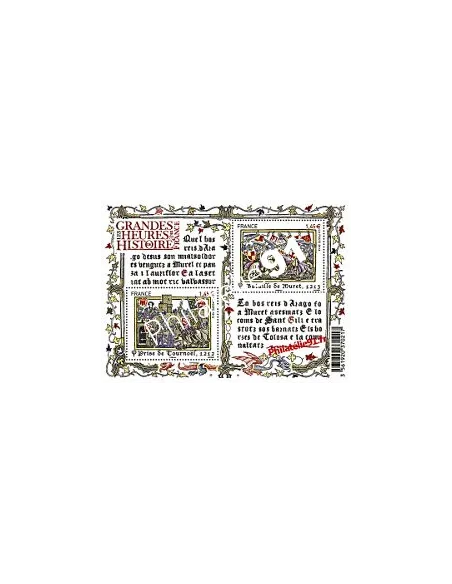 Bloc de 2 timbres n° 4828 et 4829. Les Grandes Heures de l'Histoire de France