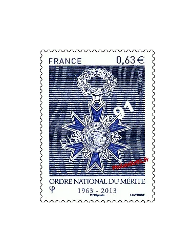 Timbre de France n° 4830 - Ordre national du Mérite 1963 - 2013