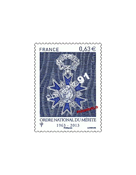 Timbre de France n° 4830 - Ordre national du Mérite 1963 - 2013