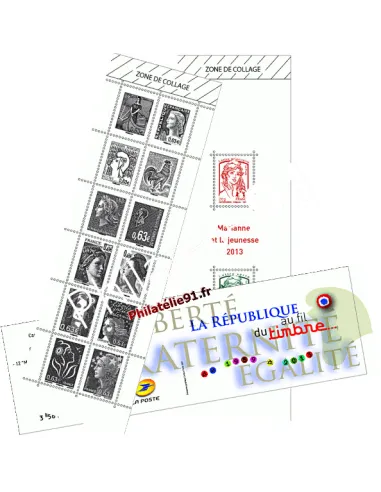 Bande Carnet 4767 - La Ve République au fil du timbre de 1959 à 2013.