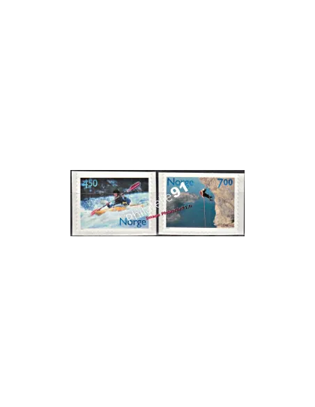 Timbres de Norvège n° 1332 à 1333. Série complète neuve auto-adhésifs. Thématique : SPORTS