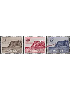 Timbres de Norvège n° 246 à 248. Série complète neuve. Thématique : TOURISME.