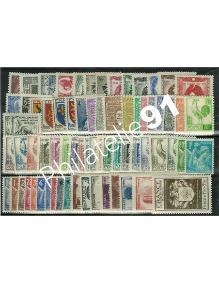 Année complète de France 1944 - Timbres neufs
