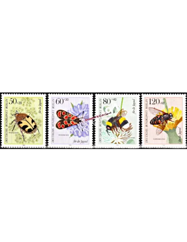 Timbres de BERLIN - n°  673 à 676 - Thématique: insectes