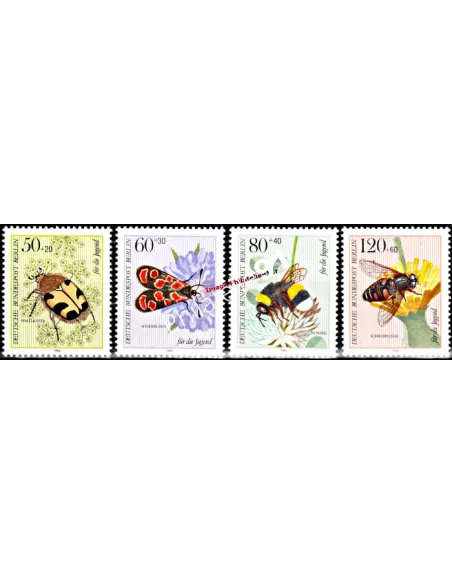 Timbres de BERLIN - n°  673 à 676 - Thématique: insectes