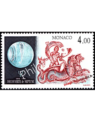 Timbre de MONACO n° 2066 - Découverte de la Planète Neptune