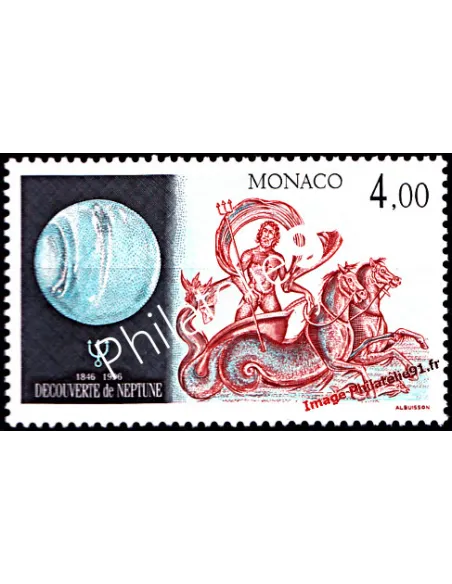 Timbre de MONACO n° 2066 - Découverte de la Planète Neptune