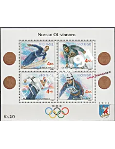 Timbres de Norvège - BF n° 16 - Jeux Olympiques d'hiver