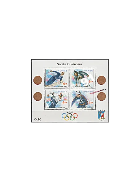 Timbres de Norvège - BF n° 16 - Jeux Olympiques d'hiver