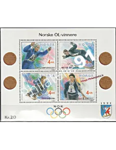Timbres de Norvège - BF n° 17 - Jeux Olympiques d'hiver