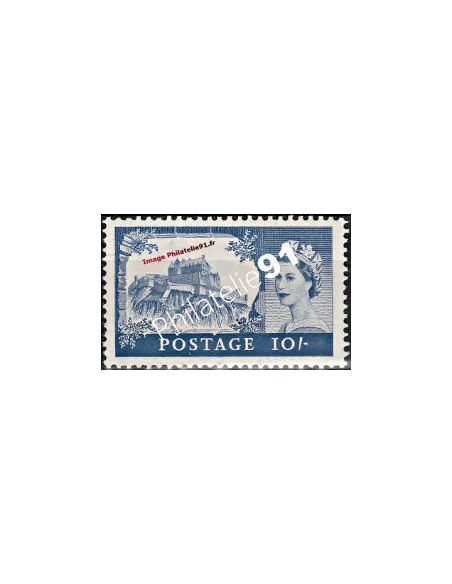 Timbre neuf de Grande Bretagne n° 353. Thématique : Elizabeth II et Châteaux.