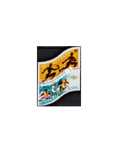 Timbre n° 3686P - Jeux Olympiques d'été à Athènes. Paire Vertica