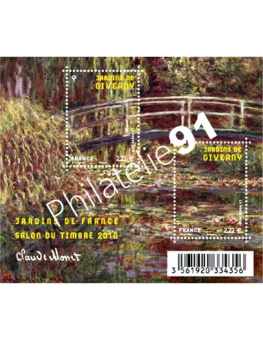Timbre n° 4479 à 4480 (F4479) Jardins de France. Giverny