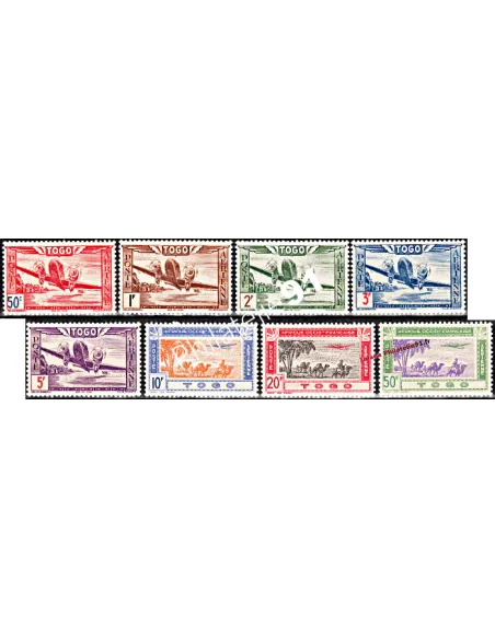 Timbres du Togo - P.A. n° 9 à 16 - Avions, timbres des colonies françaises