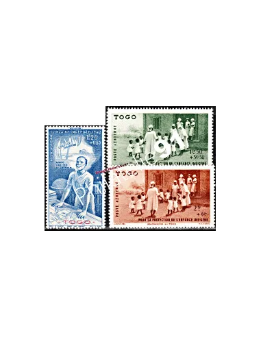Timbres du Togo - P.A. n° 6 à 8 - Série coloniale P.E.I.Q.I.