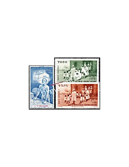 Timbres du Togo - P.A. n° 6 à 8 - Série coloniale P.E.I.Q.I.