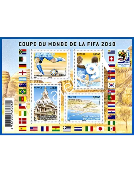 Timbre n° 4481 à 4484 (F4481) Coupe du monde de Football 2010