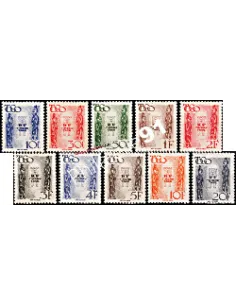 Timbres Taxe du Togo n° 38 à 47.