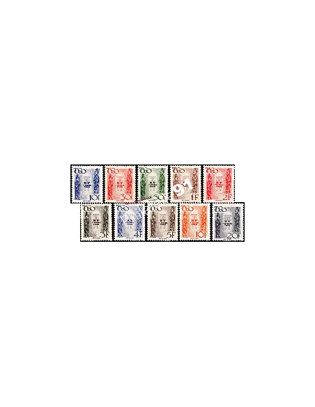 Timbres Taxe du Togo n° 38 à 47.