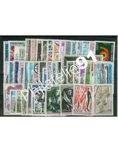 Année complète de timbres de France - 1973 - Neuve**