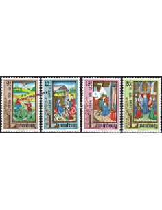 Timbres du Luxembourg n° 1160 à 1163  - Caritas. Enluminures