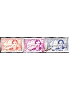 Timbres de Mauritanie n° 95 à 97 - Centenaire de la mort de l'explorateur René Caillié