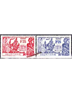 Timbres de Mauritanie n° 98 à 99 - Exposition de New York 1939