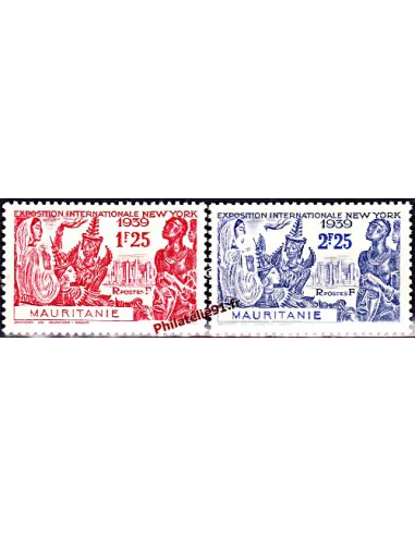 Timbres de Mauritanie n° 98 à 99 - Exposition de New York 1939