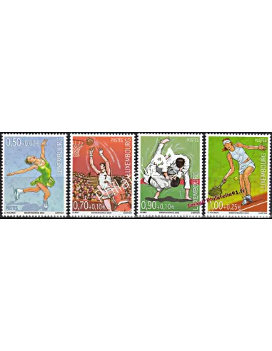 Timbres du Luxembourg n° 1644 à 1647  - thématique : SPORTS