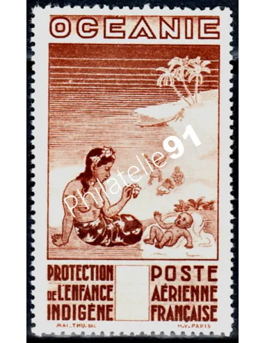 Timbre d'OCEANIE - PA n° 5a - signé